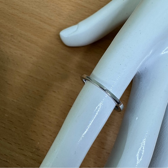 Silver S925 Sapphire Blue Halo Royal Style Ring Size 7 - Picture 5 of 13